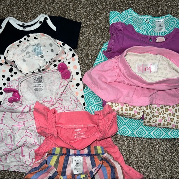 Baby Girl 3-6 Months Summer Bundle Carter’s Child of Mine Dresses Rompers 10pc - Picture 6 of 7